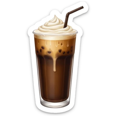 Iced coffee with cold foam sticker