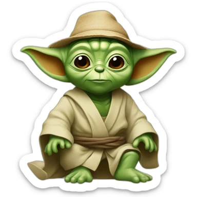 Yoda en vacances sticker