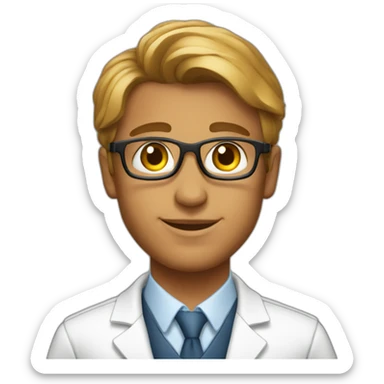 Sexy young tanned bioinformatician sticker