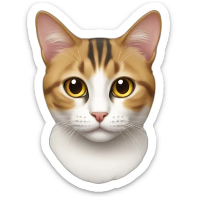 European bicolor cat that look dumb sticker
