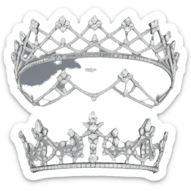 1920 style tiara diamonds sticker