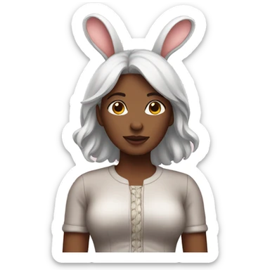 women with bunny outfit sticker