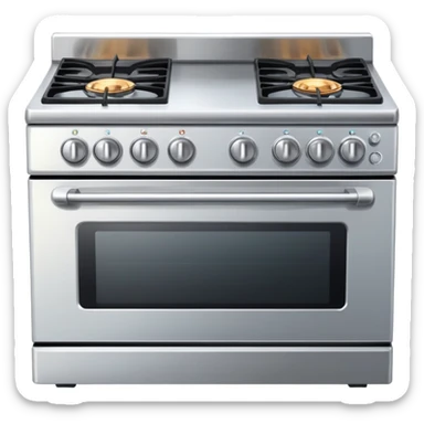 kitchen stove cooker with pots sticker