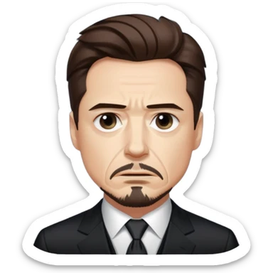 unhappy tony stark sticker
