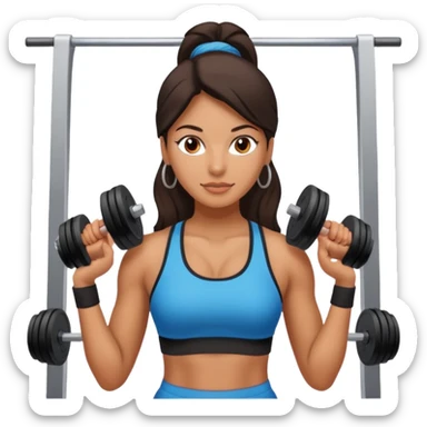 Mujer en gimnasio, peruana sticker