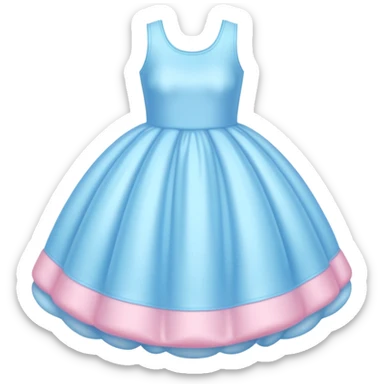 The bubble dress is typically a voluminous ball gown, designed to make Glinda look like she’s literally floating in a bubble. It features:  Pale blue or shimmering white-blue hues (in Ariana Grande’s movie version, it’s a soft, cotton-candy blue). sticker