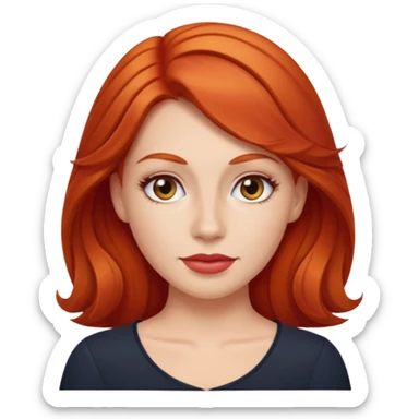 cruise emoji with a red headed woman sticker