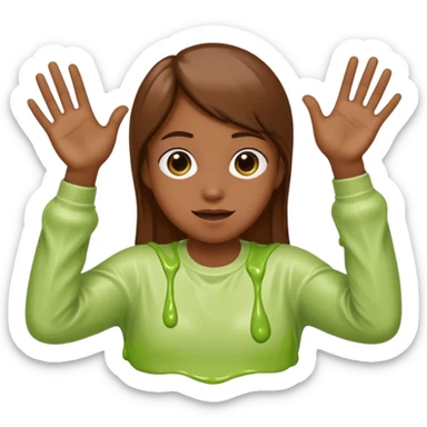 Make an emoji of osamason doing the slime pose sticker