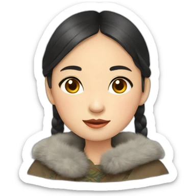 buryat girl sticker