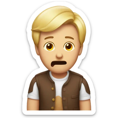 Guy who ate too much turkey sticker