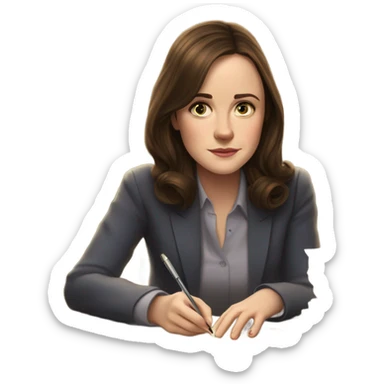 rory gilmore studying sticker