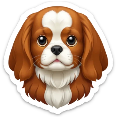 bana şaşkın suratlı yavru king charles köpek yüzü yarat sticker