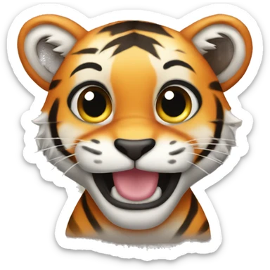Cute tiger  sticker