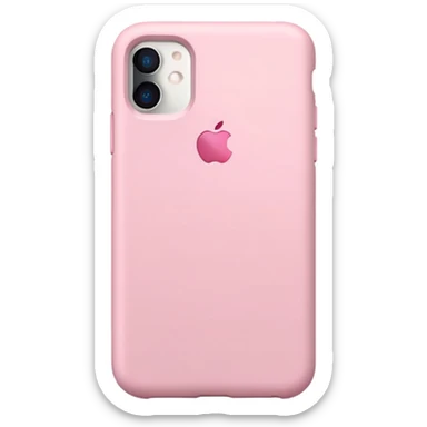 Light pink iPhone 16 with a light pink case sticker