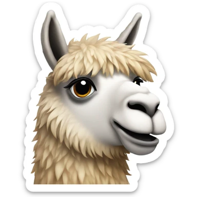 Llama de colores  sticker