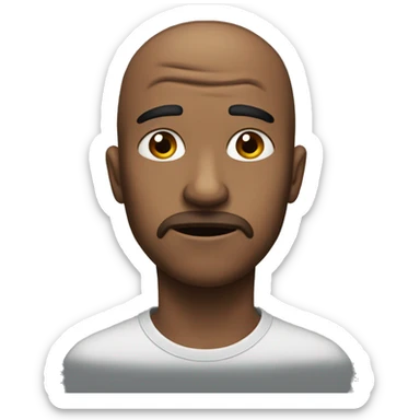 caca con cara tristeç sticker