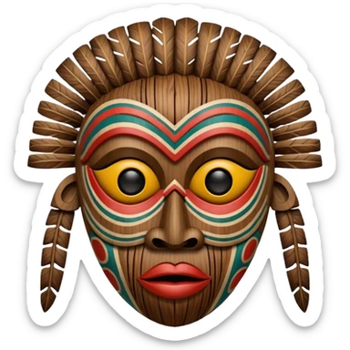 African Tribal Mask sticker