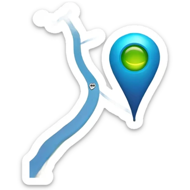 map with location pin sticker