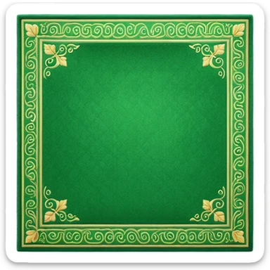 traditional patterned green carpet sticker