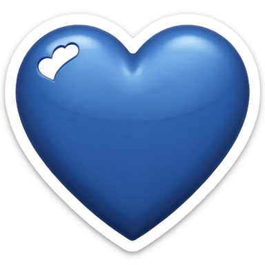 Navy-blue heart  sticker