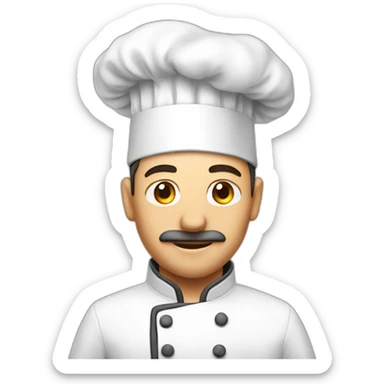 chef with rat on his head like ratatouie sticker