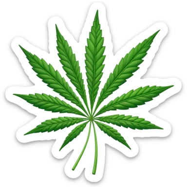 cannabis leaf sticker
