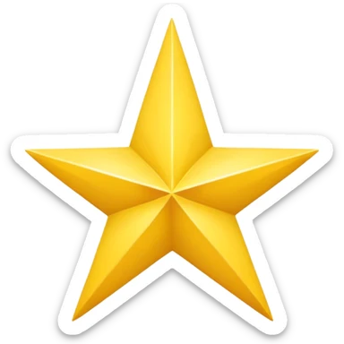 4 point star that is very pointy with other little stars around it sticker