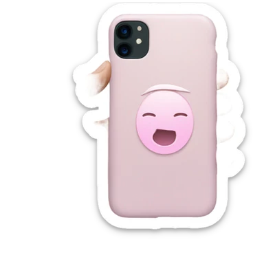 Pastel pink iPhone sticker