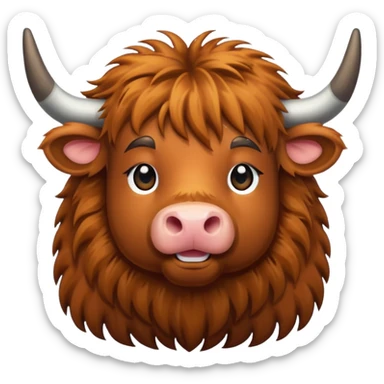 highland cow  sticker