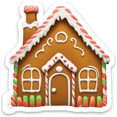 A gingerbread house  sticker