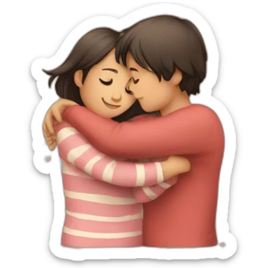Hug between boy and girl images sticker