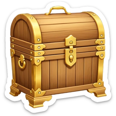 Treasure Chest – Wooden chest filled with gold sticker