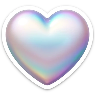 Pearl heart  sticker