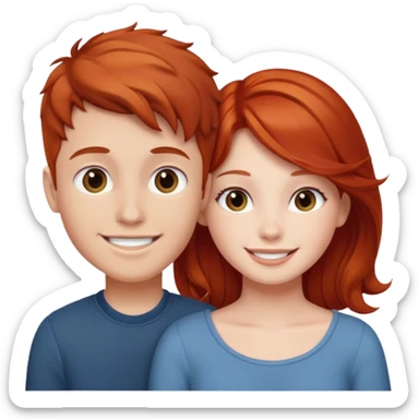 The boy send love the redhead girl sticker