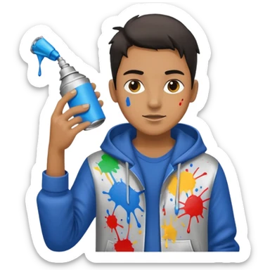 Painter + spray can, Street Artists. sticker