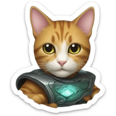 magic the gathering card with a cat sticker