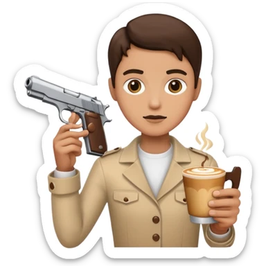Café con pistola  sticker