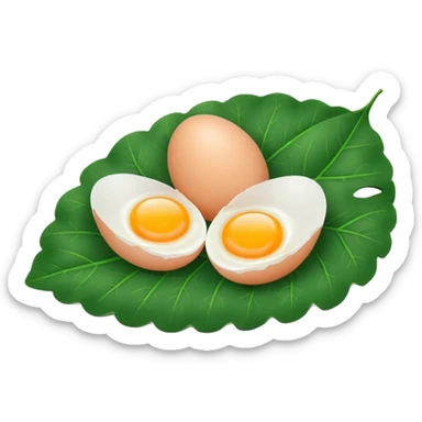 eggs on leaf sticker