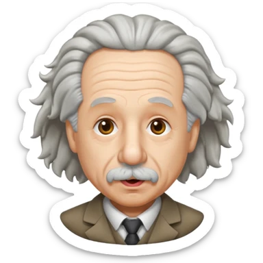 Einstein stick out your tongue, half body sticker