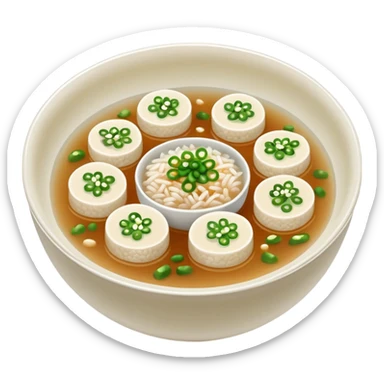 Make an emoji of tteokguk, a traditional Korean food. sticker