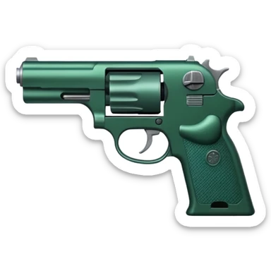 pistol dark green sticker
