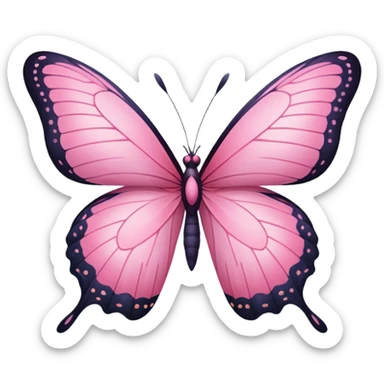 Pink butterfly sticker