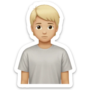boy teen with blonde hair y2k sticker