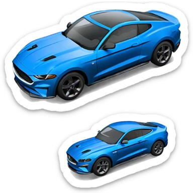 blue ford mustang mach-e sticker
