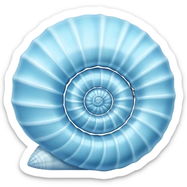 Light blue seashell sticker