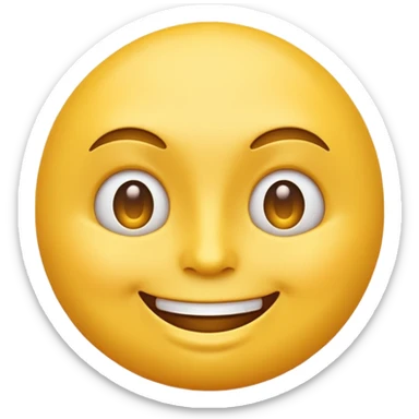 Classic yellow emoji face but with heavy Botox  sticker