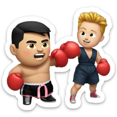Kim jong un boxing with chucky sticker