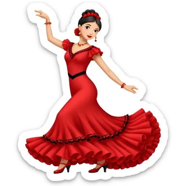 Flamenco dancer steps sticker