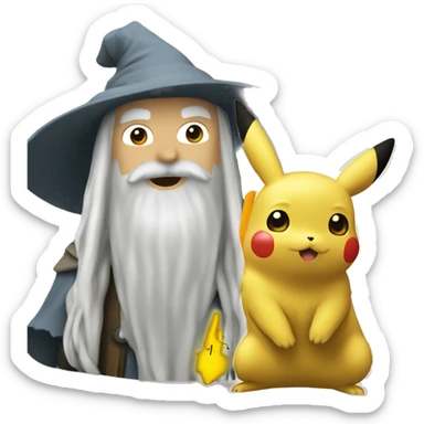 Pikachu Gandalf  sticker