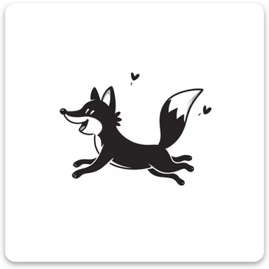 crazy fox sticker